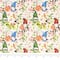 SINGER Springtime Gnomes on White Cotton Fabric